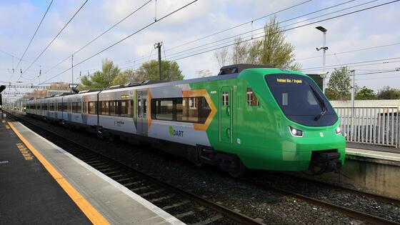 DART (Irish Rail) exterior view in station